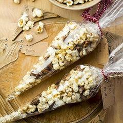 Conical Plastic Packaging Bags with Straps for Gifts and Candy