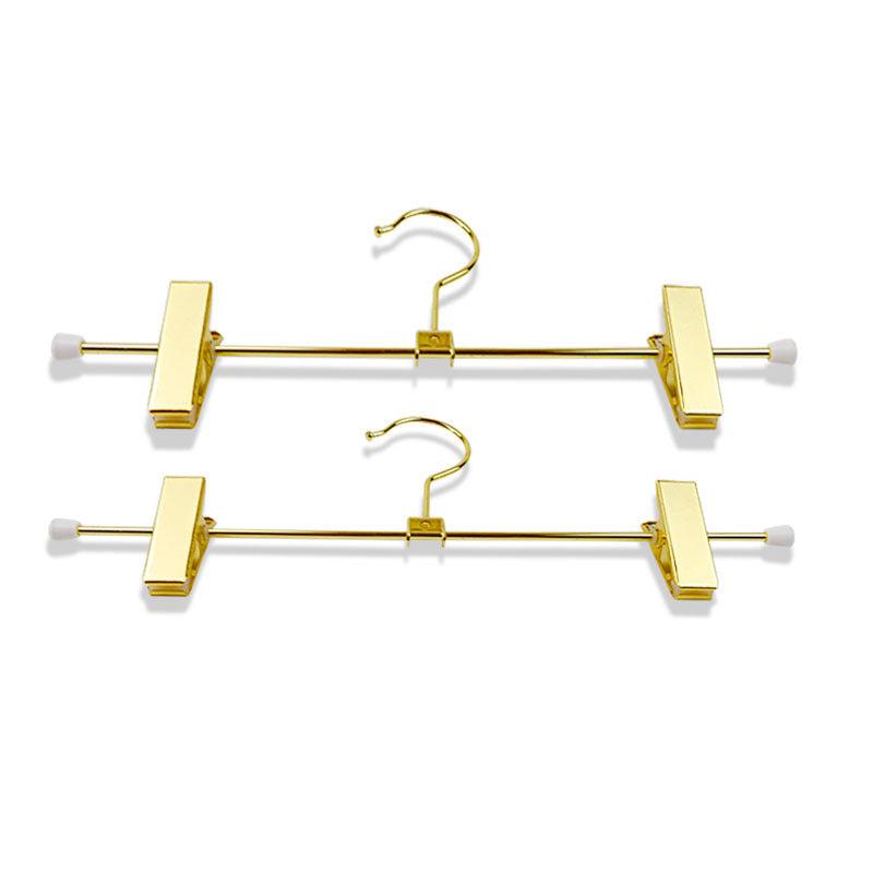 Metal Coat Hanger for Women's Underwear, Rust-proof Copper Nails, Golden Clip