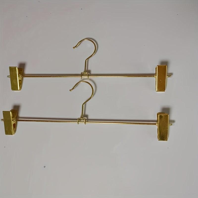 Metal Coat Hanger for Women's Underwear, Rust-proof Copper Nails, Golden Clip