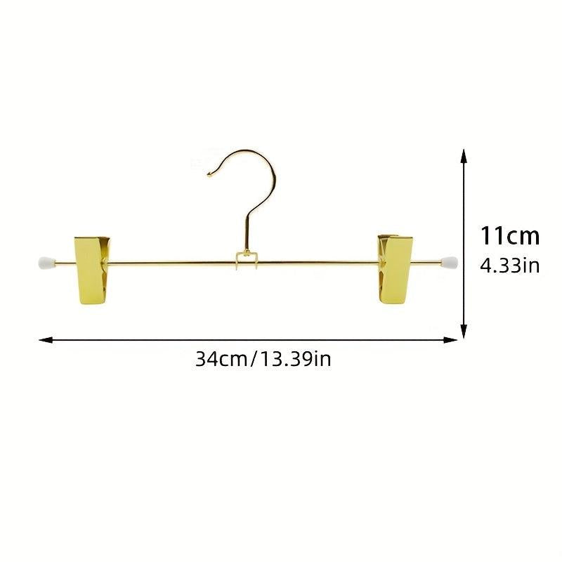 Metal Coat Hanger for Women's Underwear, Rust-proof Copper Nails, Golden Clip
