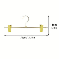 Metal Coat Hanger for Women's Underwear, Rust-proof Copper Nails, Golden Clip