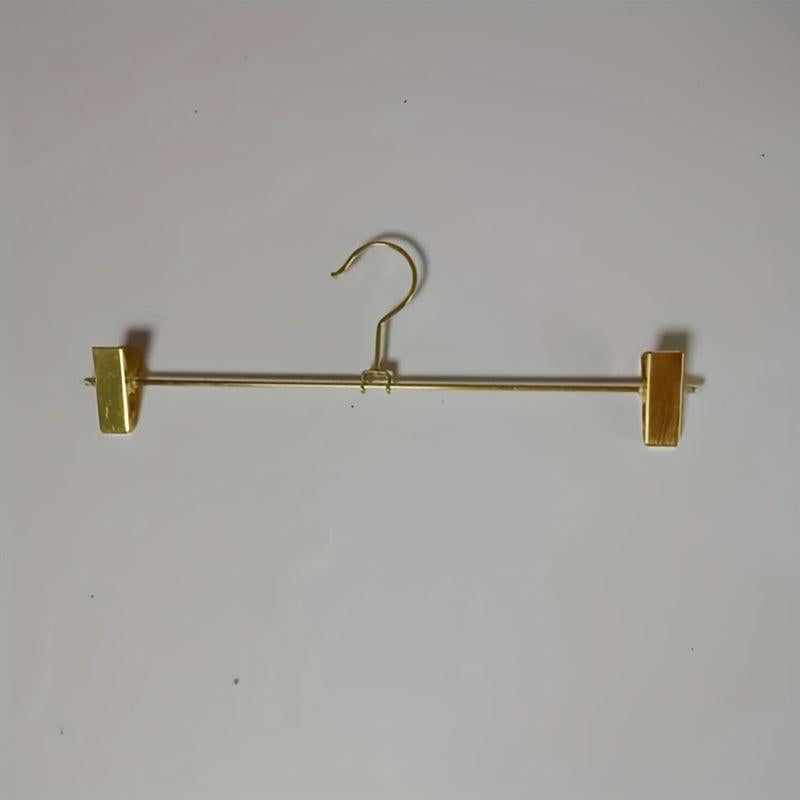 Metal Coat Hanger for Women's Underwear, Rust-proof Copper Nails, Golden Clip