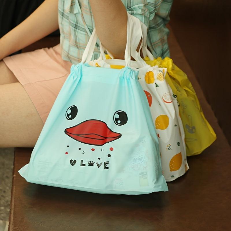 Creative Duck Christmas Gift Bag Cartoon Pattern Clothes Shopping Bag