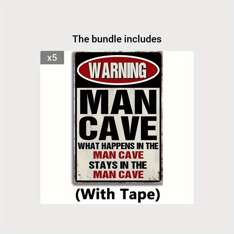 Man Cave Decor Accessories Kitchen Garage Bathroom Home Bar Wall Outhouse Tape