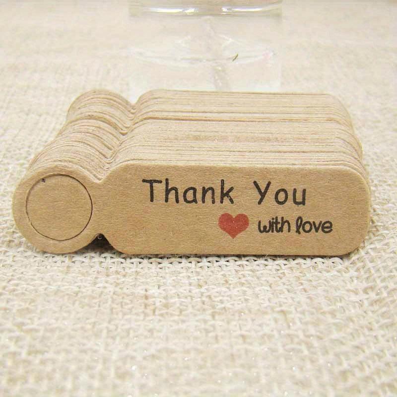 100pcs Vintage Reminder Small Label for Baking DIY Jewelry Bookmarks Gift Cards