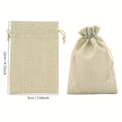5pcs Nylon Drawstring Burlap Bags Dustproof And Reusable