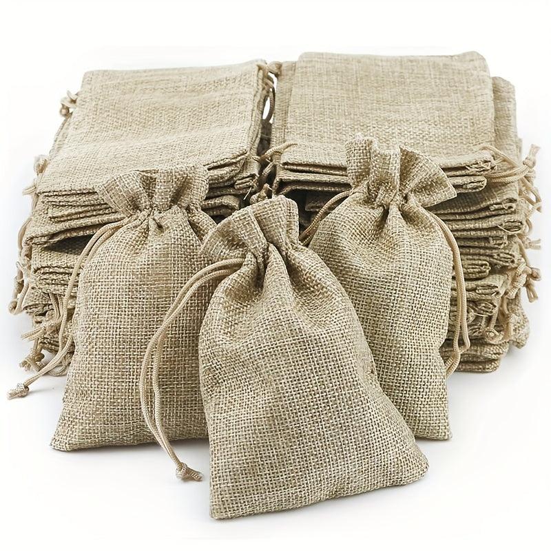5pcs Nylon Drawstring Burlap Bags Dustproof And Reusable