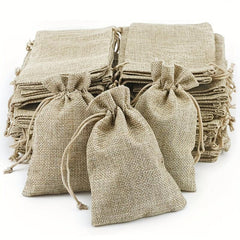 5pcs Nylon Drawstring Burlap Bags Dustproof And Reusable