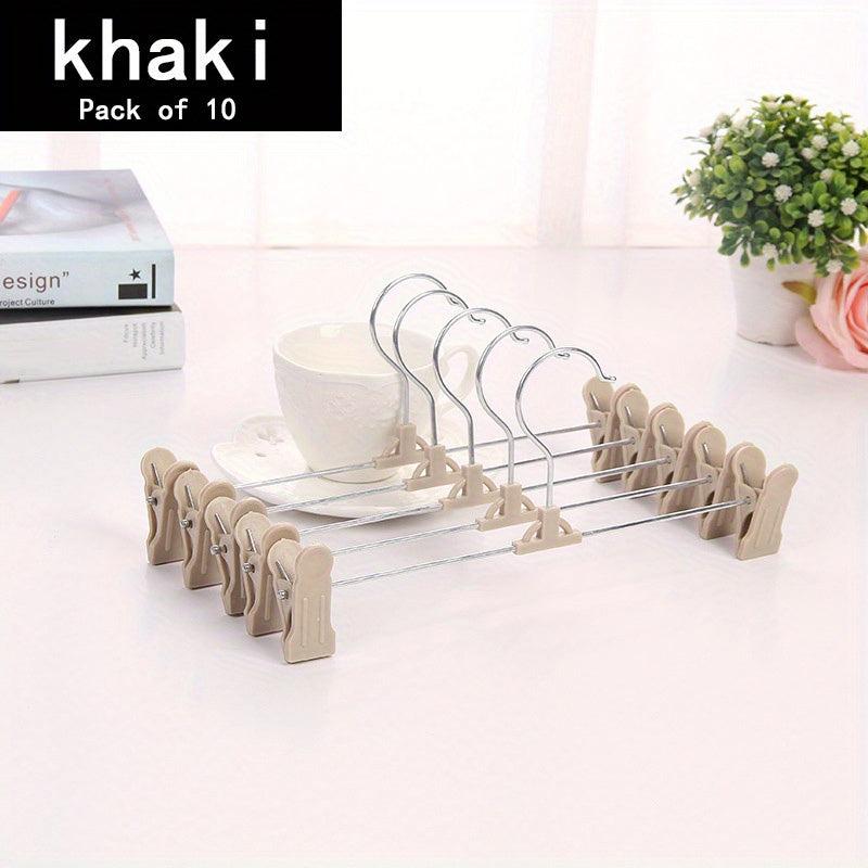 Telescopic Stainless Steel Pants Hanger with Non-Slip Clips