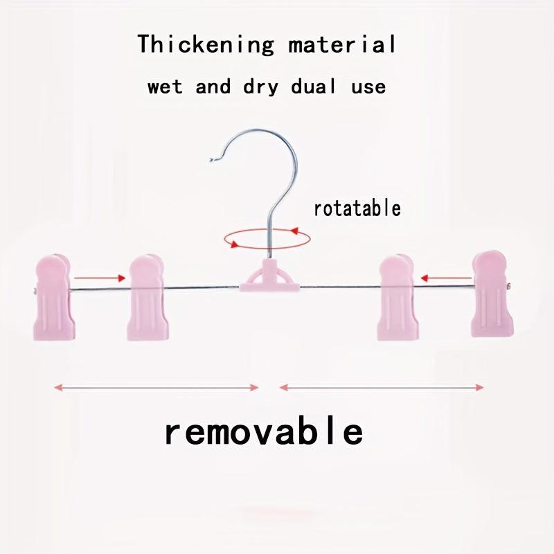 Telescopic Stainless Steel Pants Hanger with Non-Slip Clips