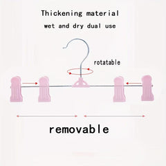 Telescopic Stainless Steel Pants Hanger with Non-Slip Clips