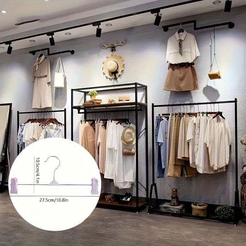 Telescopic Stainless Steel Pants Hanger with Non-Slip Clips