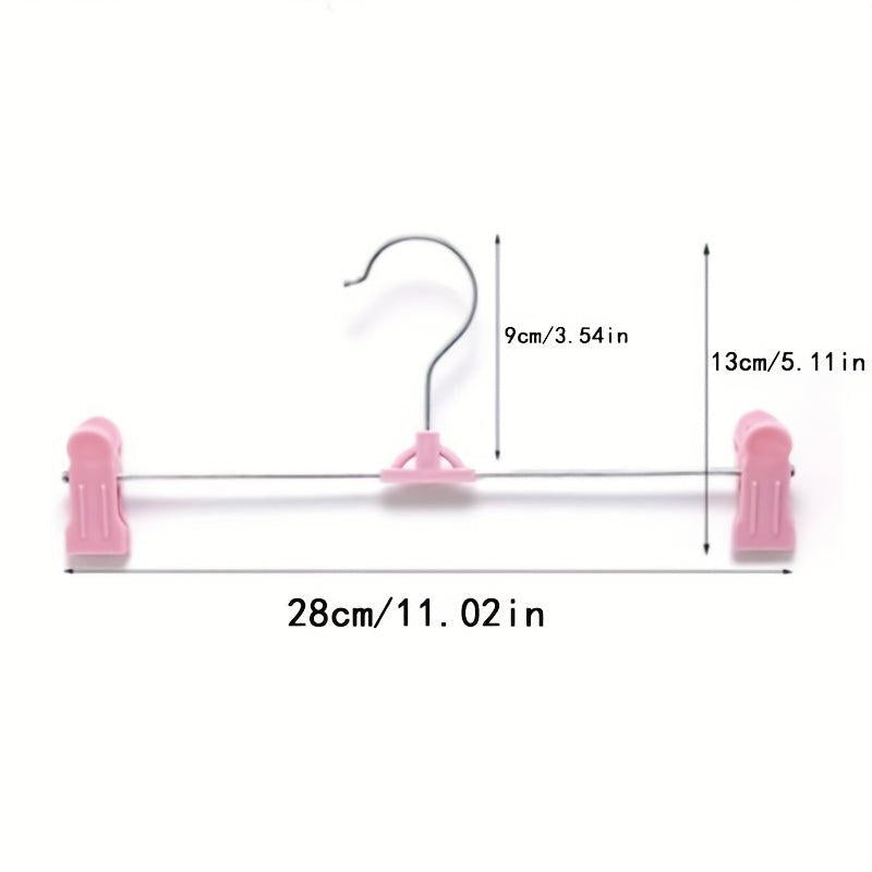 Telescopic Stainless Steel Pants Hanger with Non-Slip Clips