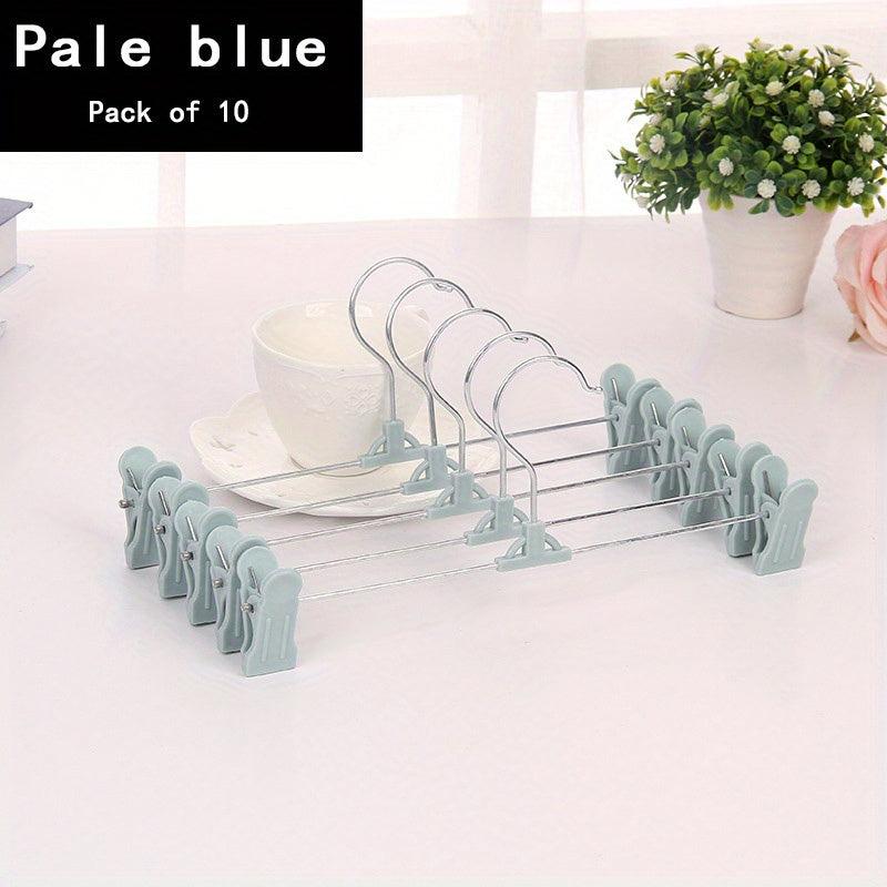 Telescopic Stainless Steel Pants Hanger with Non-Slip Clips
