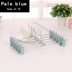 Telescopic Stainless Steel Pants Hanger with Non-Slip Clips