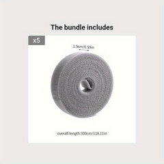 118in Reusable Cable Ties Fastening Tape for Data Cable Storage