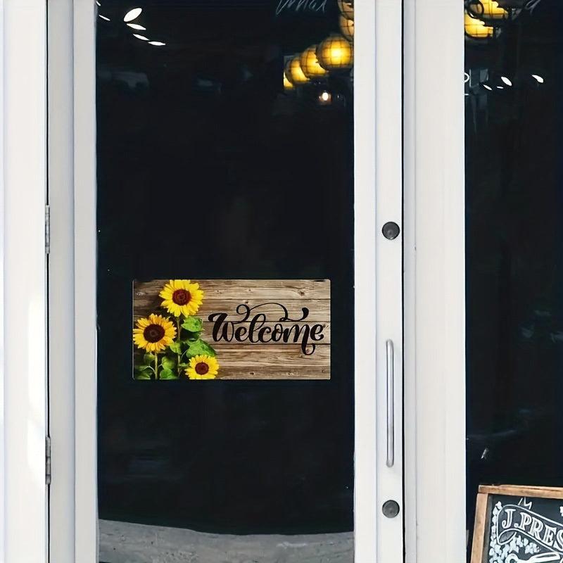 Sunflower Door Sign Wood Grain Decoration Home Decoration Door Hanger