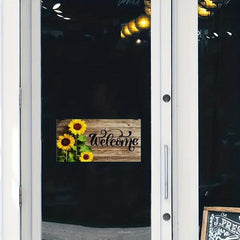 Sunflower Door Sign Wood Grain Decoration Home Decoration Door Hanger