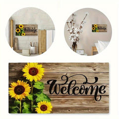Sunflower Door Sign Wood Grain Decoration Home Decoration Door Hanger