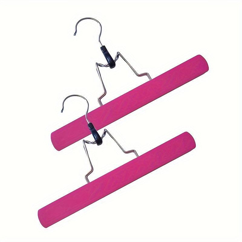 Wooden Slack Hangers for Hair Extensions Holder Non Slip Skirt Hangers