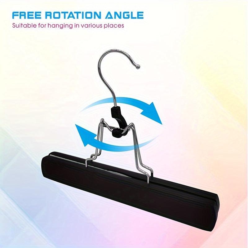Wooden Slack Hangers for Hair Extensions Holder Non Slip Skirt Hangers