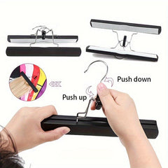 Wooden Slack Hangers for Hair Extensions Holder Non Slip Skirt Hangers