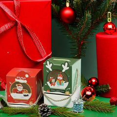 10pcs Christmas Gift Small Paper Box Navidad Candy Packaging