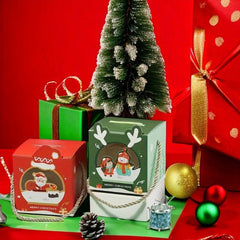 10pcs Christmas Gift Small Paper Box Navidad Candy Packaging