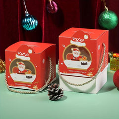 10pcs Christmas Gift Small Paper Box Navidad Candy Packaging