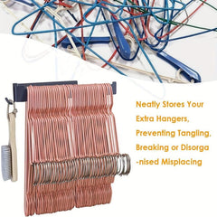Hanger Organizer Stacker Hanger Holder Rack With Hook Double Layer Metal 2pcs