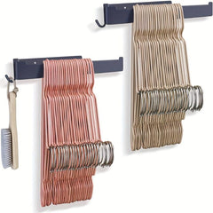 Hanger Organizer Stacker Hanger Holder Rack With Hook Double Layer Metal 2pcs