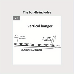 6-Hole Metal Coat Hangers for Jackets Storage