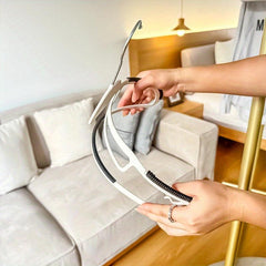 10pcs Anti-slip Plastic Clothes Hanger - Double Position Dormitory
