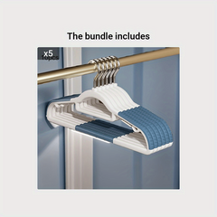 10pcs Anti-slip Plastic Clothes Hanger - Double Position Dormitory