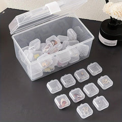 Anti Oxidation Transparent Plastic Jewelry Storage Box Dustproof Organizer