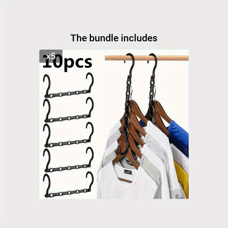 10pcs Space Saving Magic Hangers Clothes Organizer For Small Closet