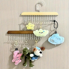 8-Hook Wooden Clothes Hanger Storage Organizer