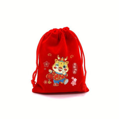 5pcs Burlap Bag & Cartoon Spring Set Candy Gift Packaging Bags