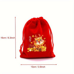 5pcs Burlap Bag & Cartoon Spring Set Candy Gift Packaging Bags
