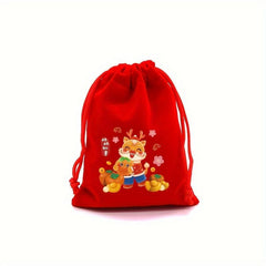 5pcs Burlap Bag & Cartoon Spring Set Candy Gift Packaging Bags