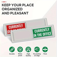 Magnetic Sliding Exit Sign for Office Door Home Doctor's Office