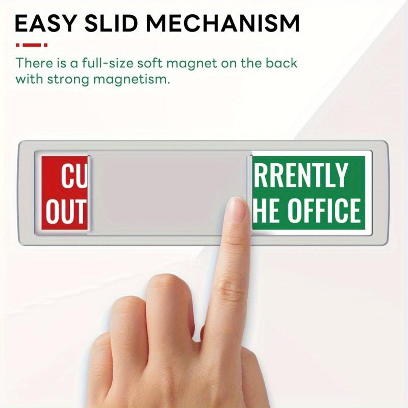 Magnetic Sliding Exit Sign for Office Door Home Doctor's Office