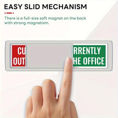 Magnetic Sliding Exit Sign for Office Door Home Doctor's Office