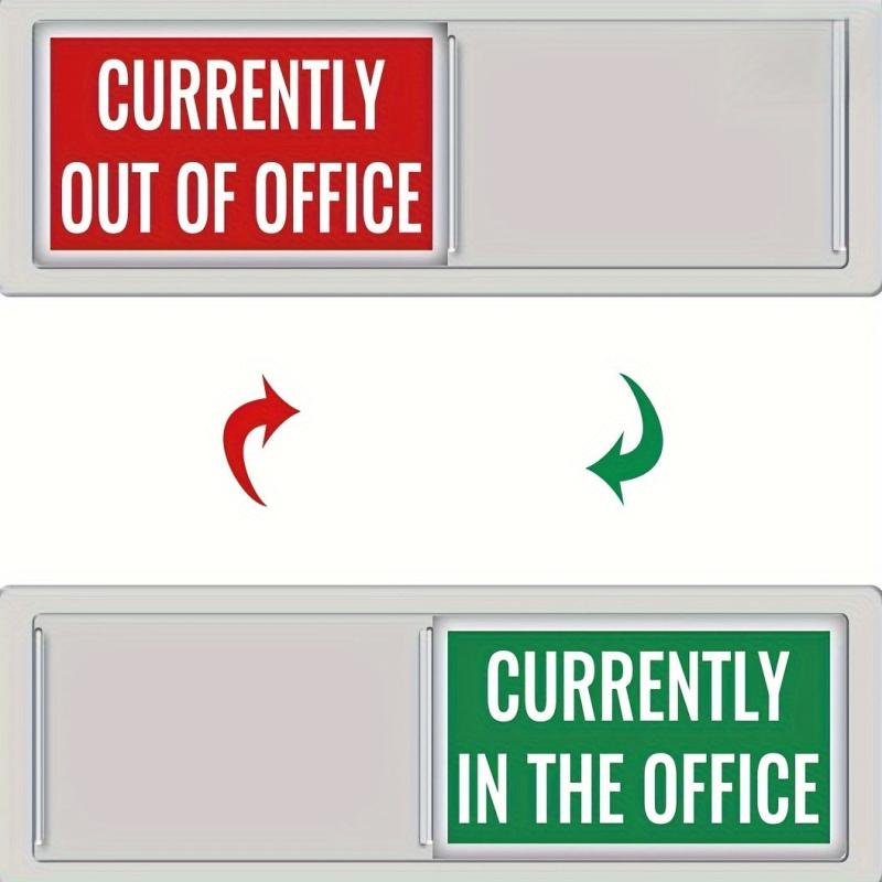 Magnetic Sliding Exit Sign for Office Door Home Doctor's Office