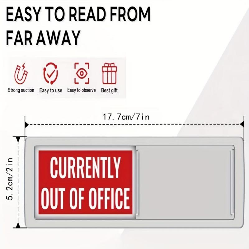 Magnetic Sliding Exit Sign for Office Door Home Doctor's Office