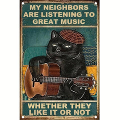 Great Music Retro Tin Sign Wall Decor