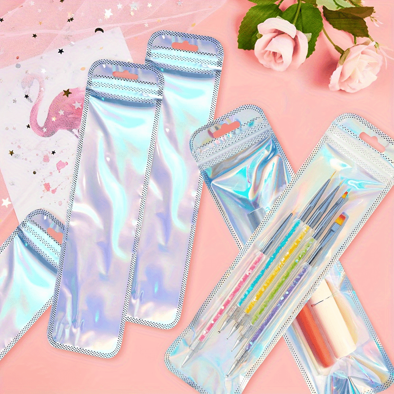 50pcs Self Sealing Bag Acne Needle Plastic Bag Eyelash Pencil Packaging