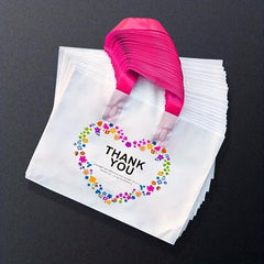 Heart Shaped Gift Bags Thank You 10-Pack