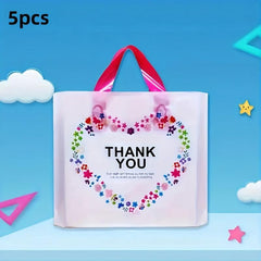 Heart Shaped Gift Bags Thank You 10-Pack