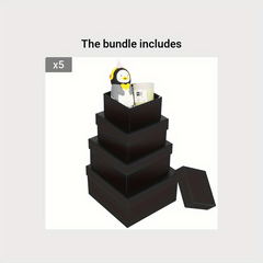 4pcs Nesting Gift Boxes With Lids - Ideal for Birthday, Holiday, Wedding